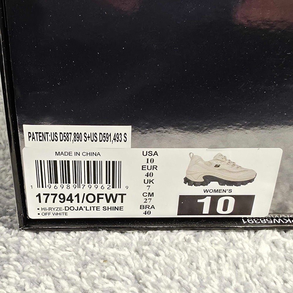 Skechers Doja Lite Shine Sneakers Shoe Womens 10 Shine Off White 177941.OFWT NEW - Picture 13 of 14